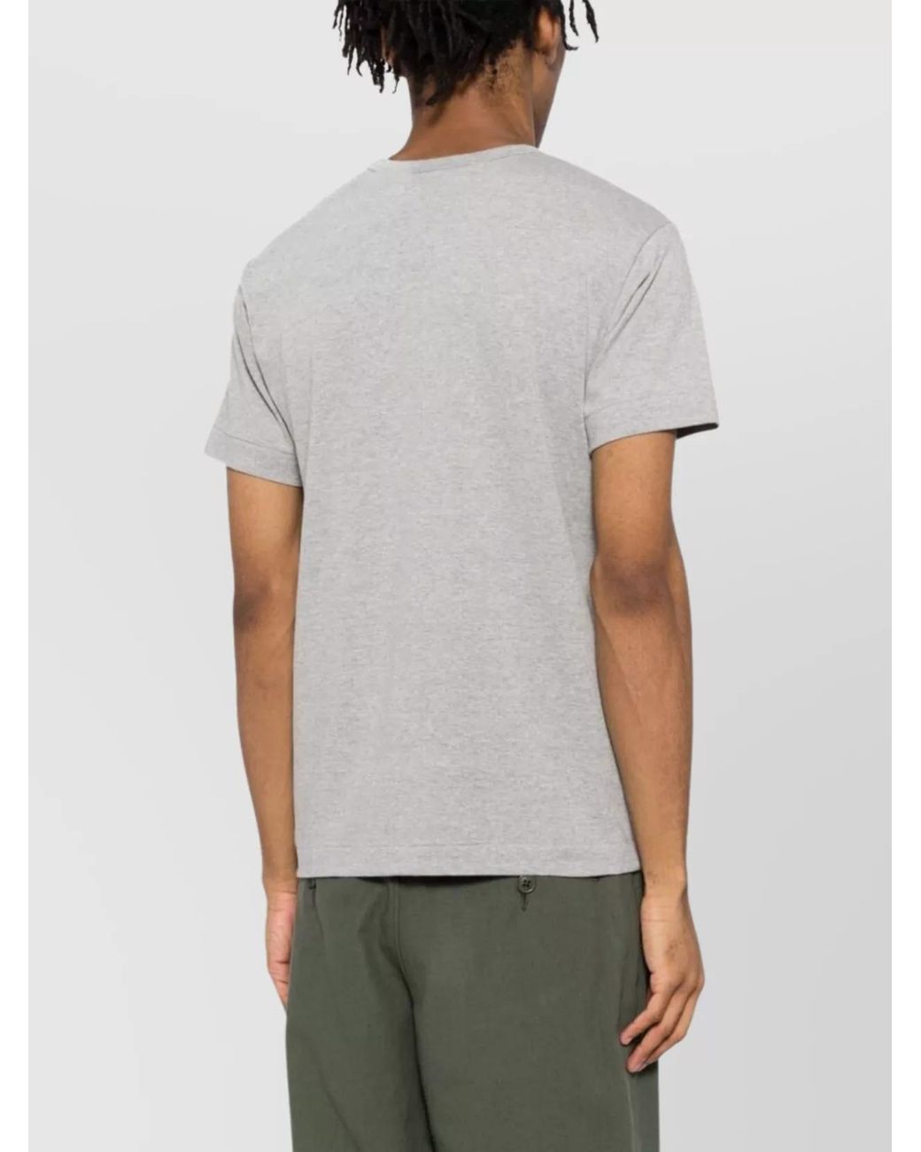 Comme des Garçons Gray Cotton Logo-Print T-Shirt for men