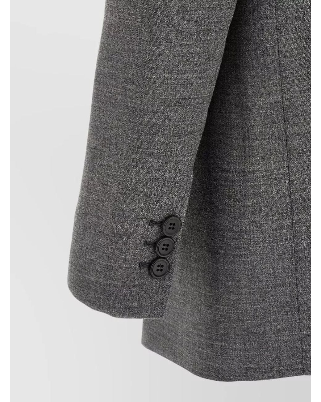 Prada Black Virgin Wool Single-Breasted Blazer