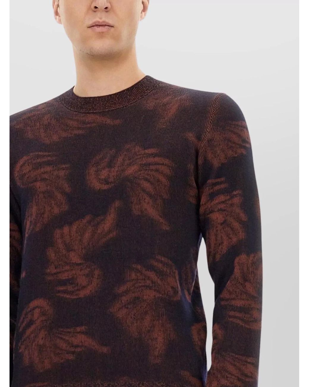 Dries Van Noten Purple Jacquard Knit Jumper for men