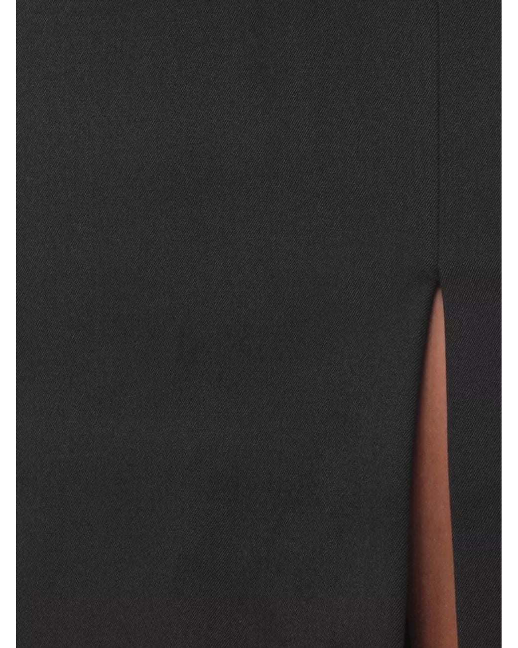ANDAMANE Black Knee-Length Pencil Skirt