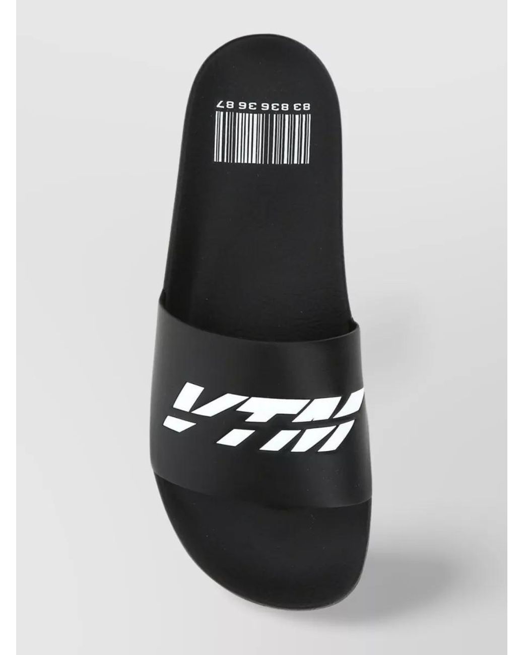 VTMNTS Black Rubber Slippers for men