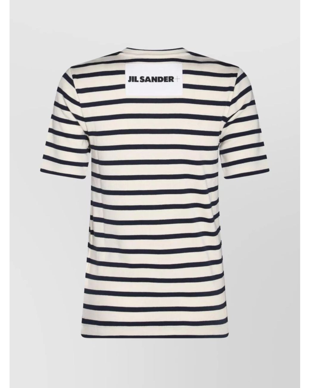 Jil Sander Blue Striped Cotton Short-Sleeve T-Shirt