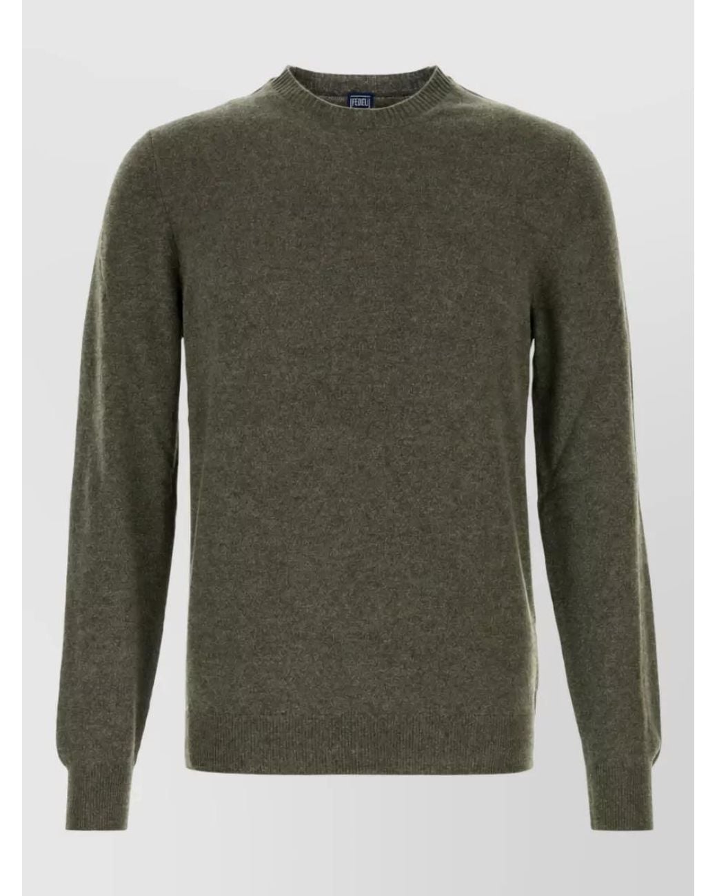 Fedeli Green Cashmere Sweater for men
