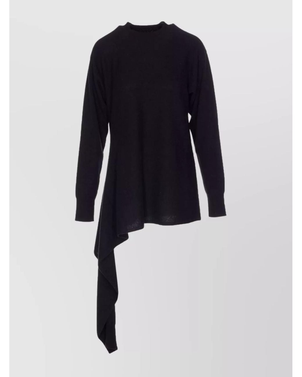 Uma Wang Blue Asymmetric Hem Long Sleeve Top