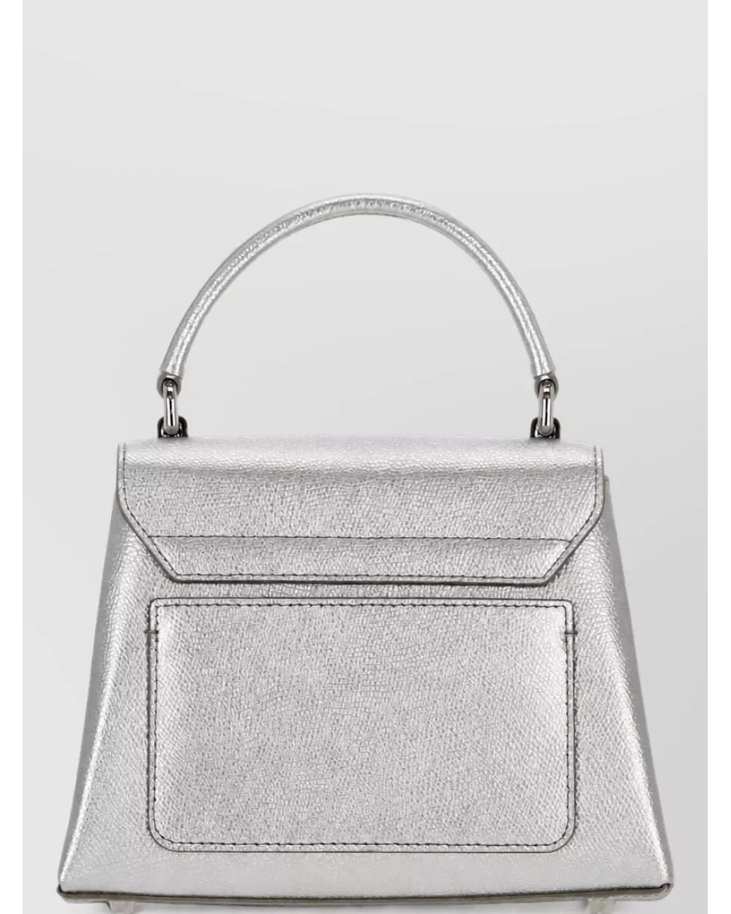 Furla Gray Leather Shoulder Bag