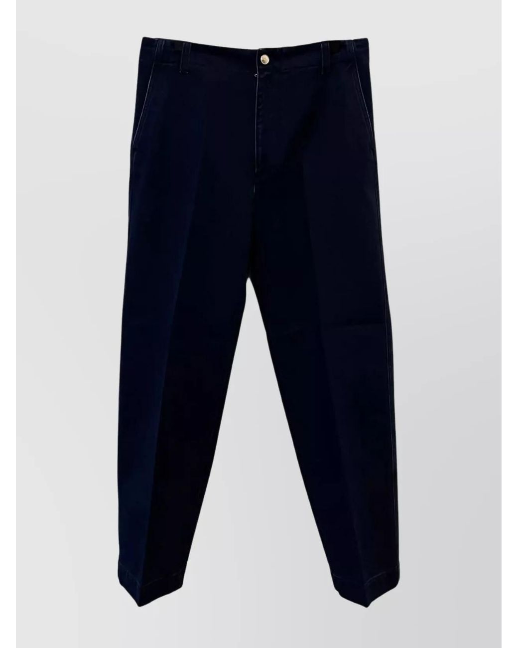 Gucci Blue Button-Fly Chino Pants for men
