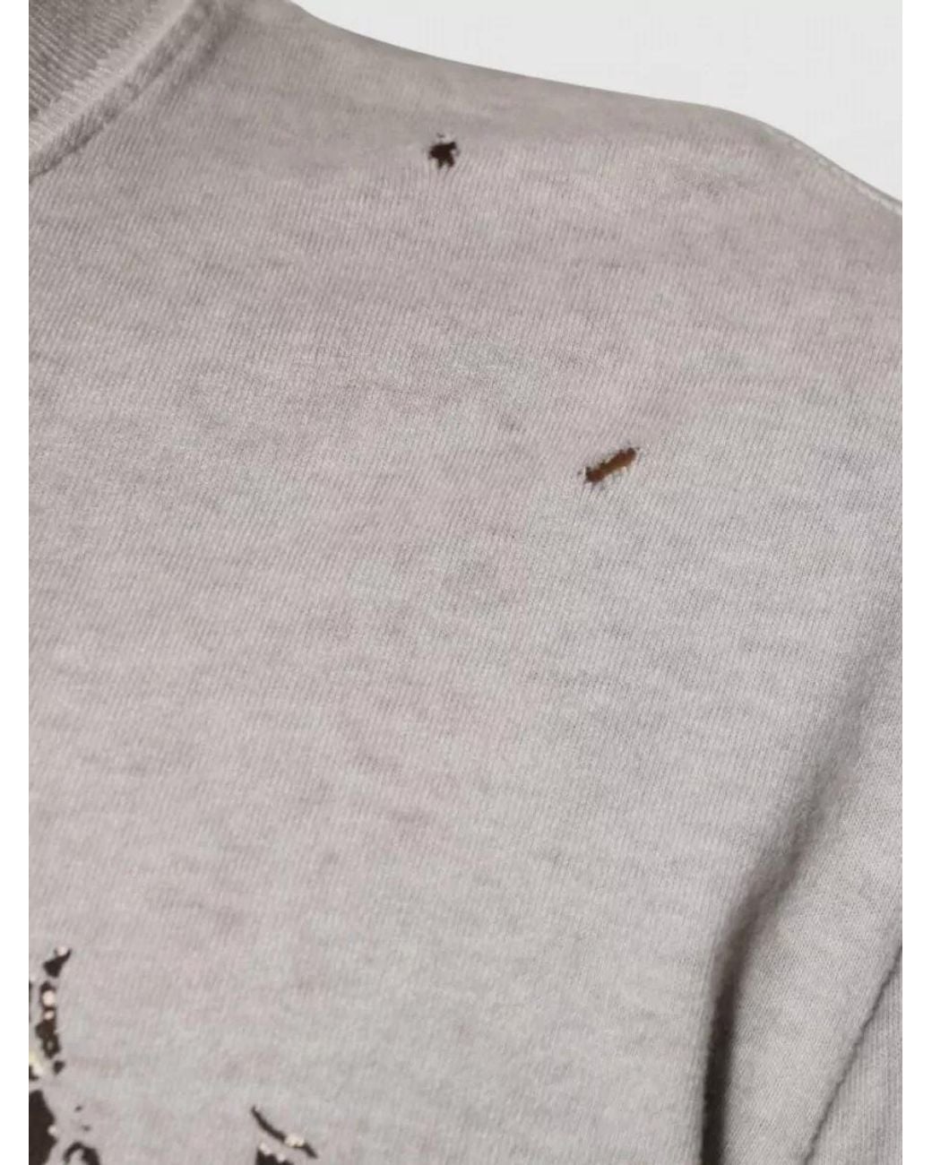 Dolce & Gabbana Gray Cotton Printed Crewneck Long-Sleeve T-Shirt for men
