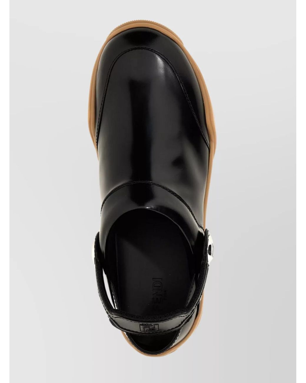 Fendi Black Leather Mules for men