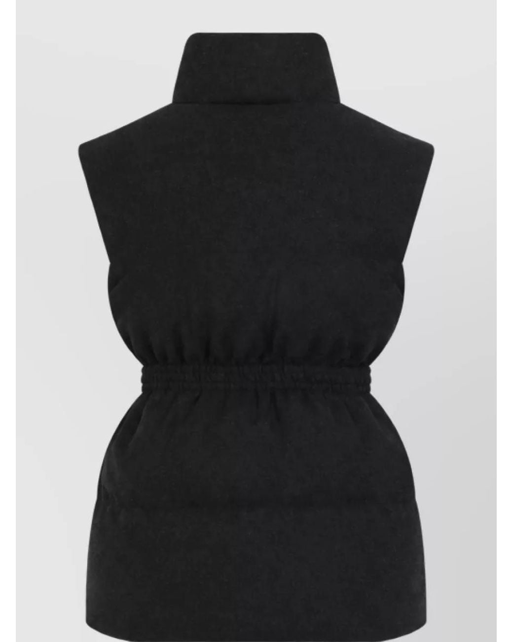 Prada Black Cashmere Wool Sleeveless Belted Coat