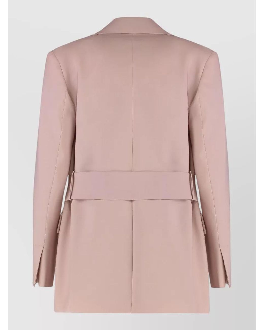 Weekend by Maxmara Pink Virgin Wool Belted Blazer