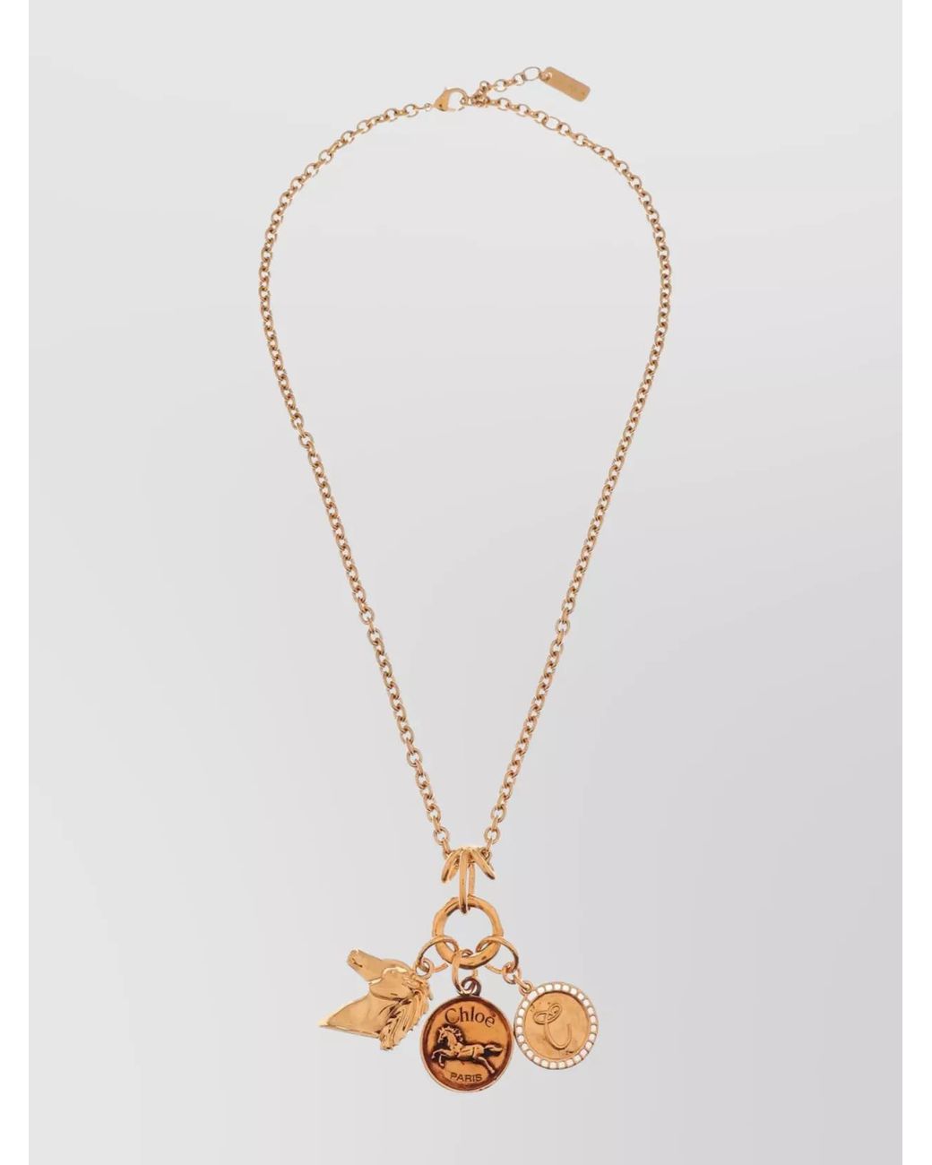 Chloé White Charm Pendant Necklace