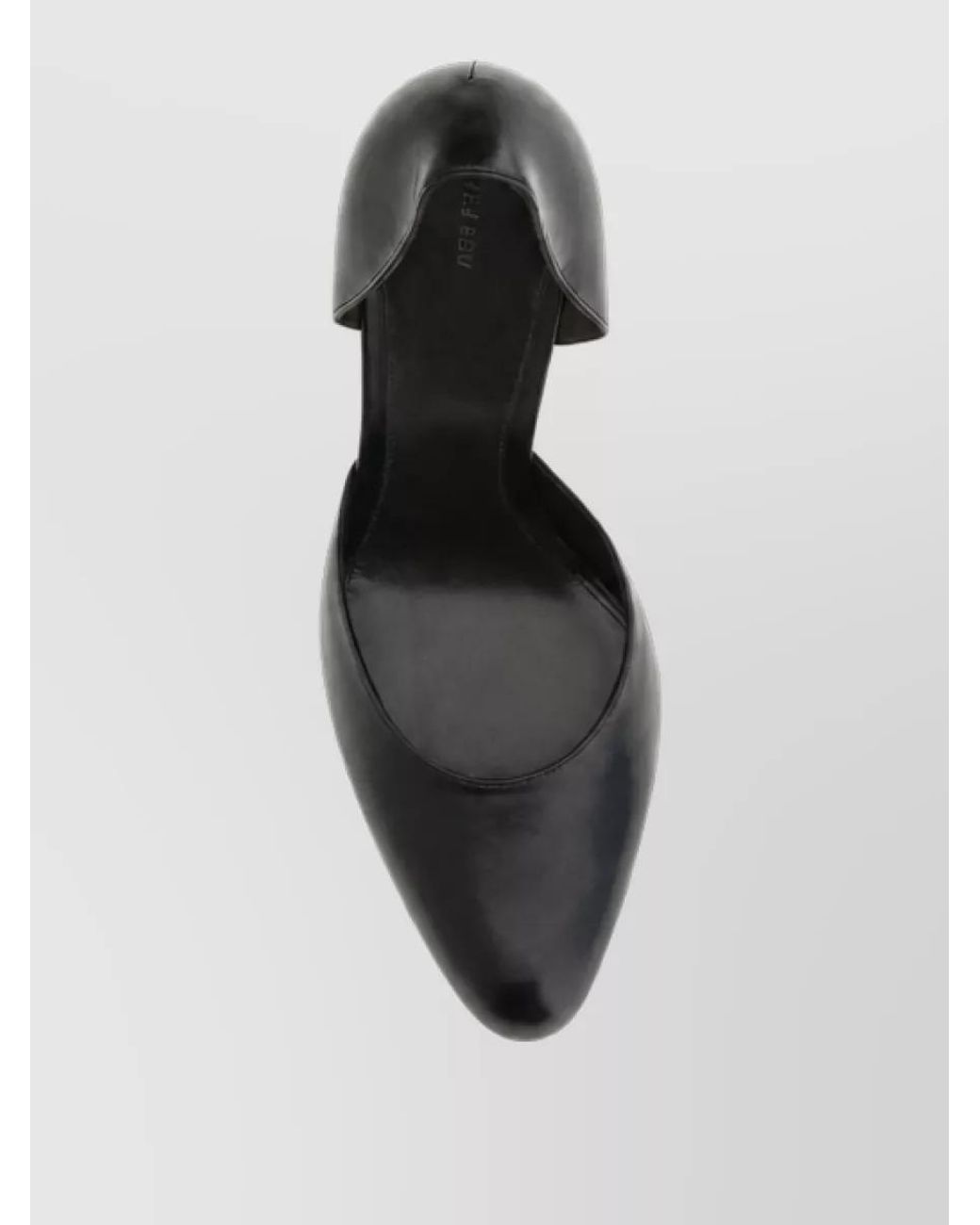 The Row Black Leather High Heel Pumps