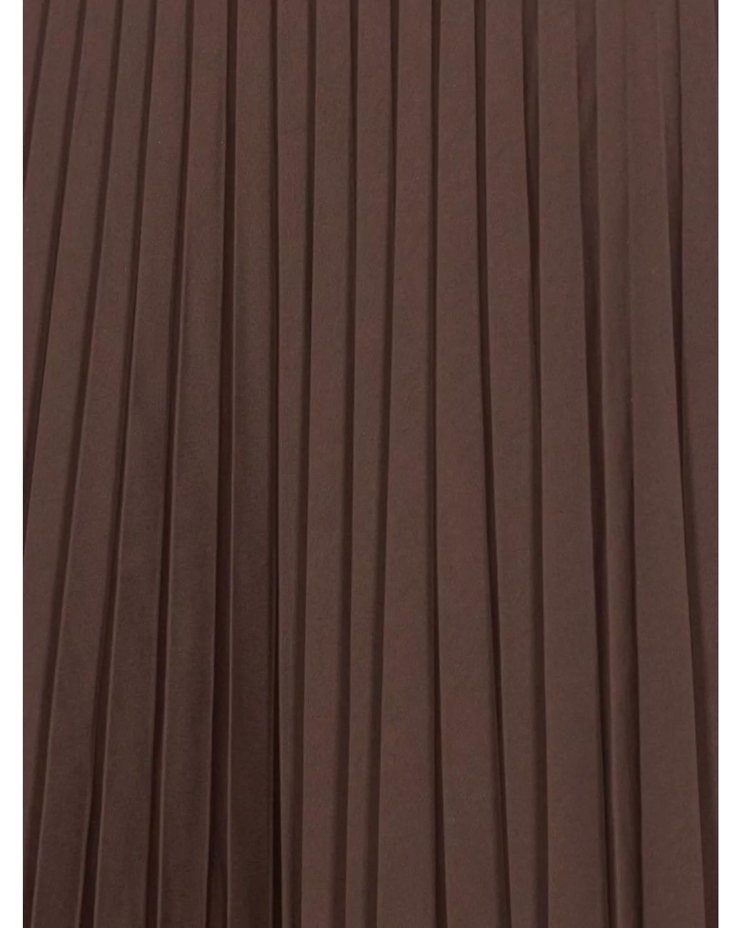 MM6 by Maison Margiela Brown Midi Pleated Skirt High Waist Design