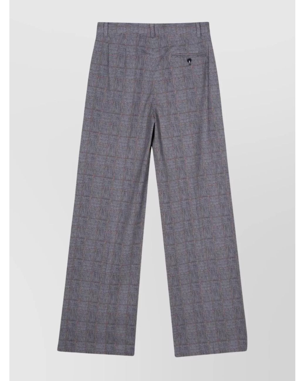 Circolo 1901 Gray Checked Wide-Leg Trousers