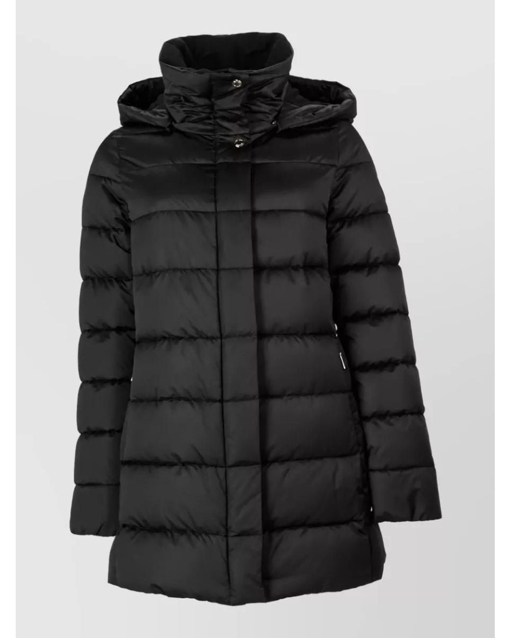 Moorer Black Silk Blend Puffer Jacket