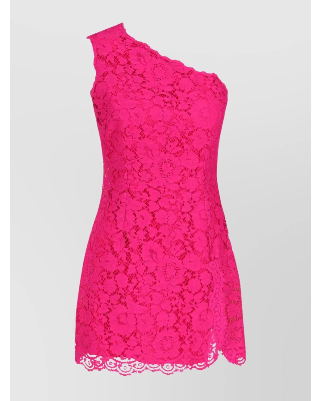 Dolce & Gabbana Pink Floral Lace Mini Dress
