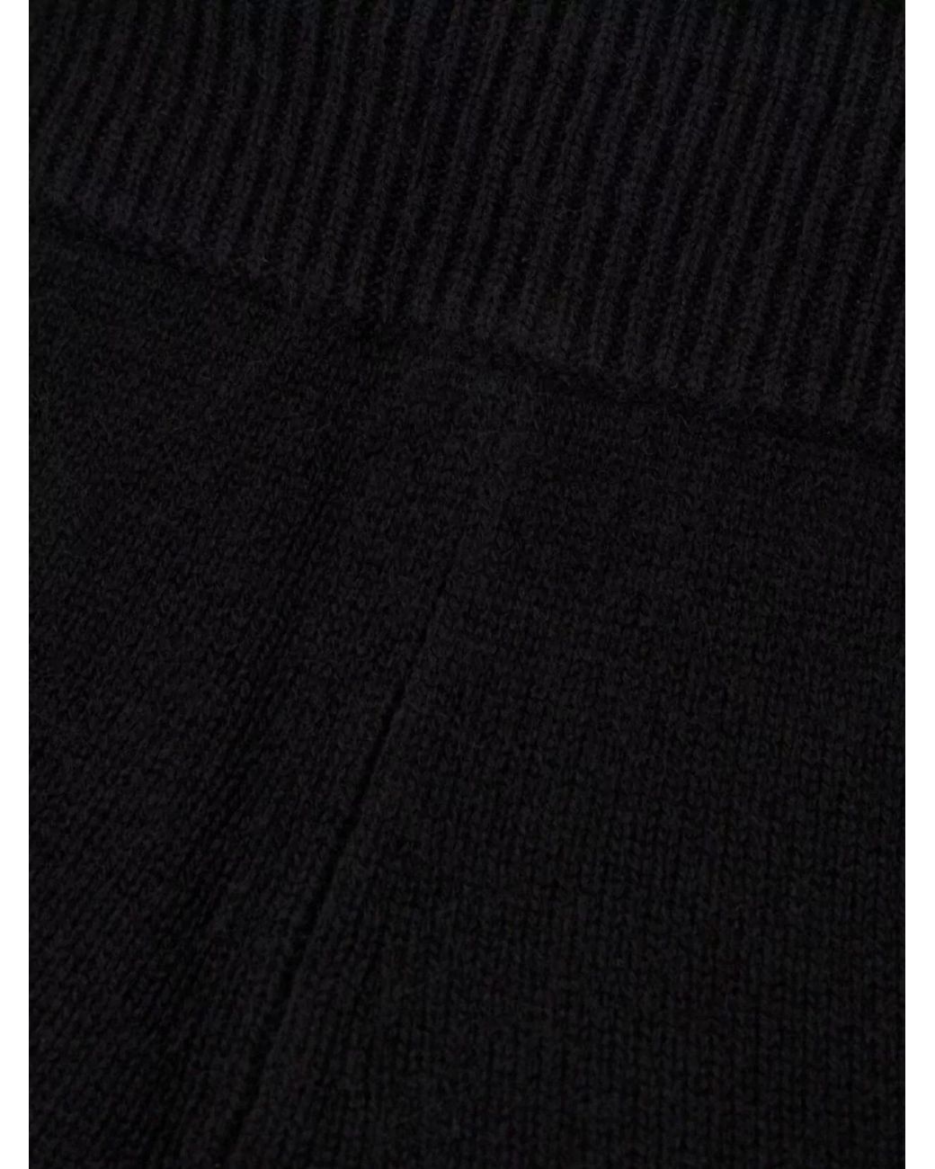 Max Mara Black Cashmere Wool Drawstring Track Pants