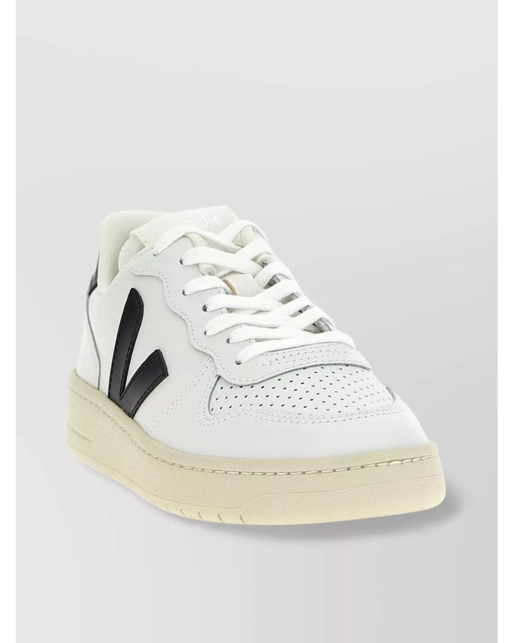 Veja White Leather Low-Top Sneakers