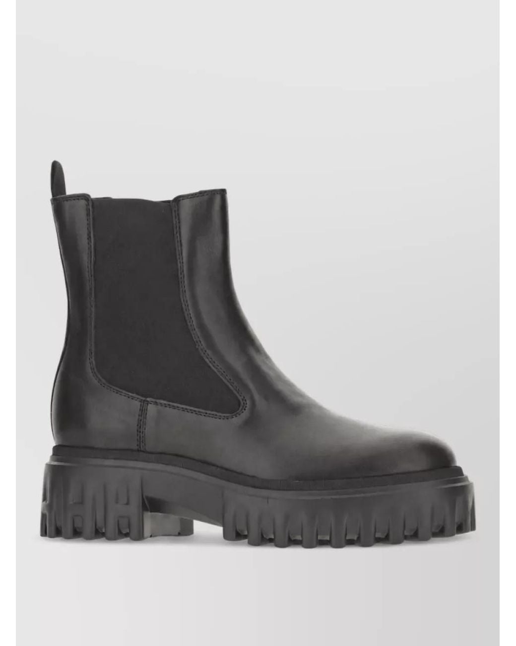 Hogan Black Leather Lace-Up Boots