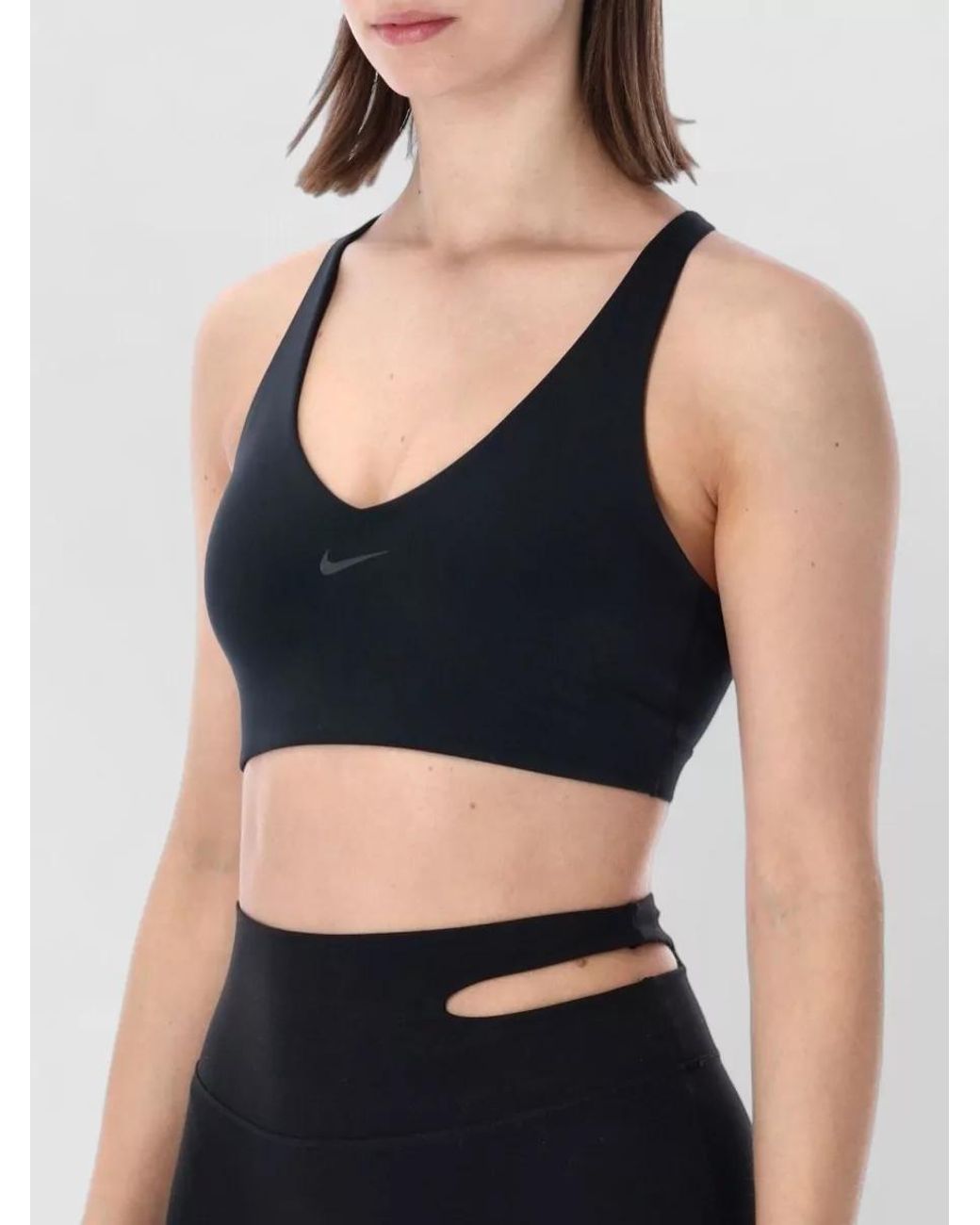 Nike Blue V-Neck Sports Bra