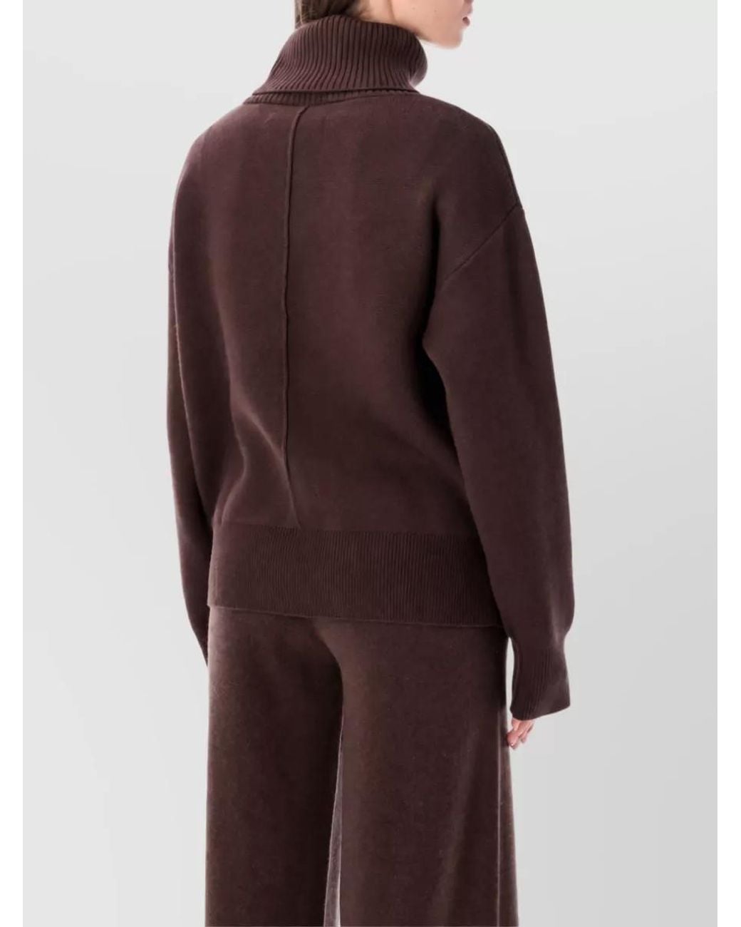 Rhea Costa Purple Wool Turtleneck Sweater