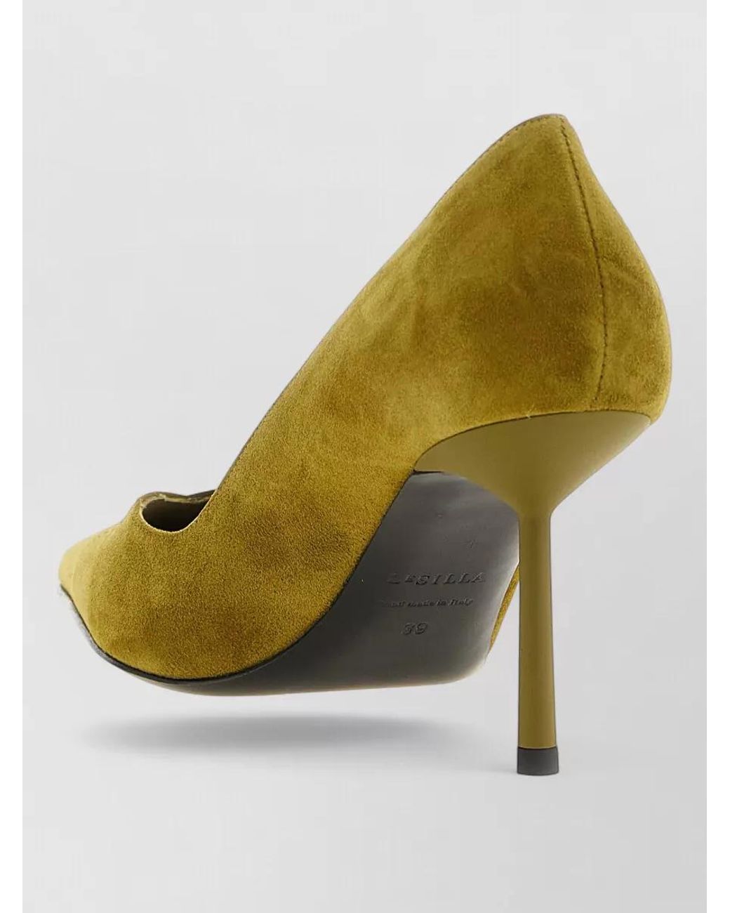 Le Silla Green Suede V-Neck Pumps