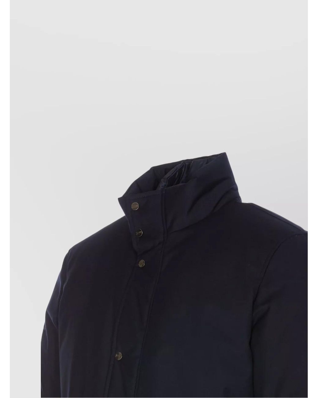 Herno Blue Down Long-Sleeve High-Neck Puffer Jacket for men