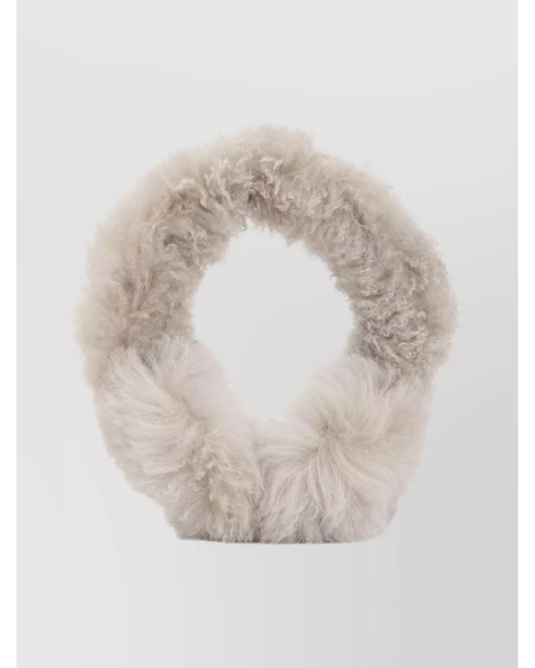 Yves Salomon White Lamb Fur Earmuffs