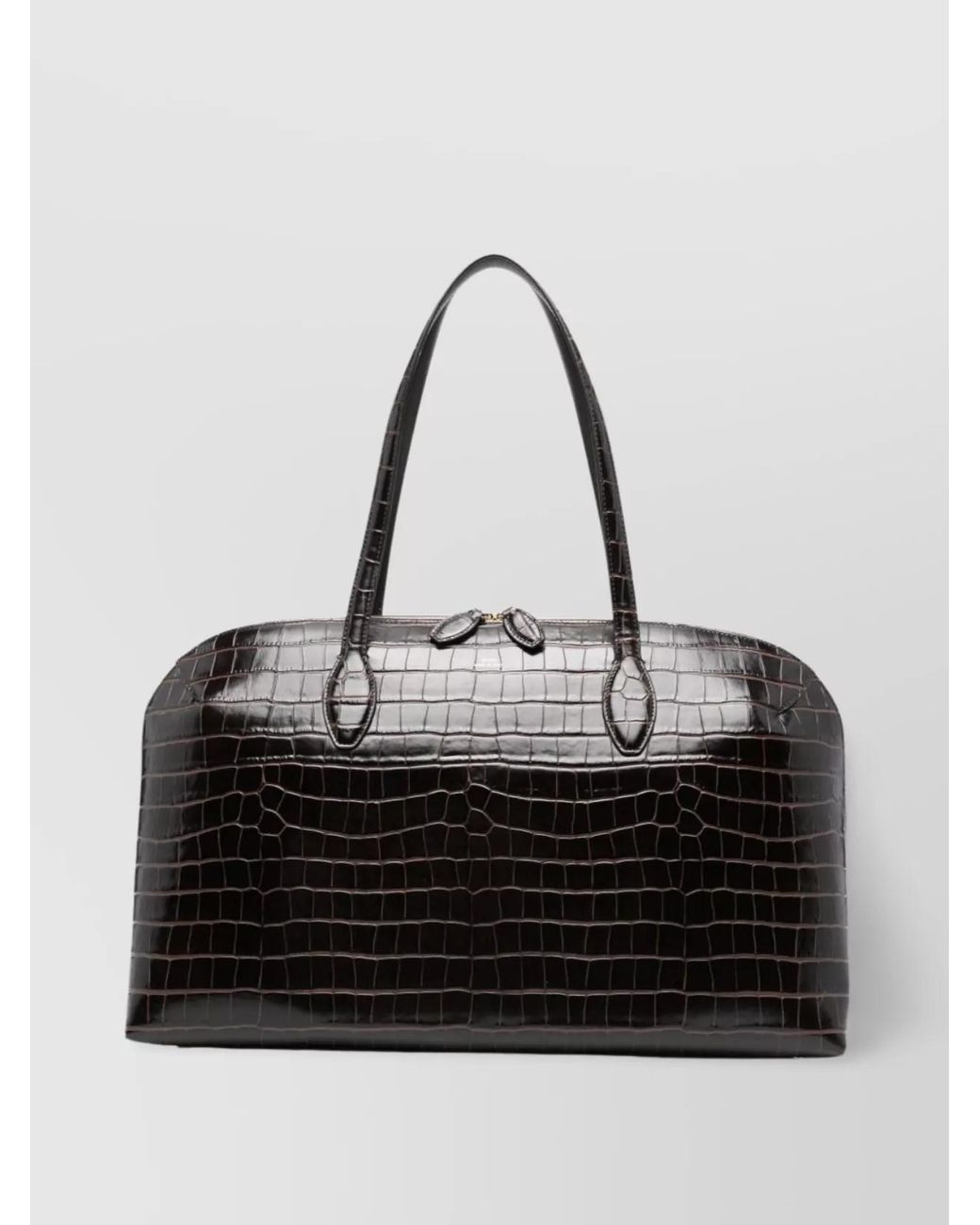 Totême Black Calf Leather Tote Bag