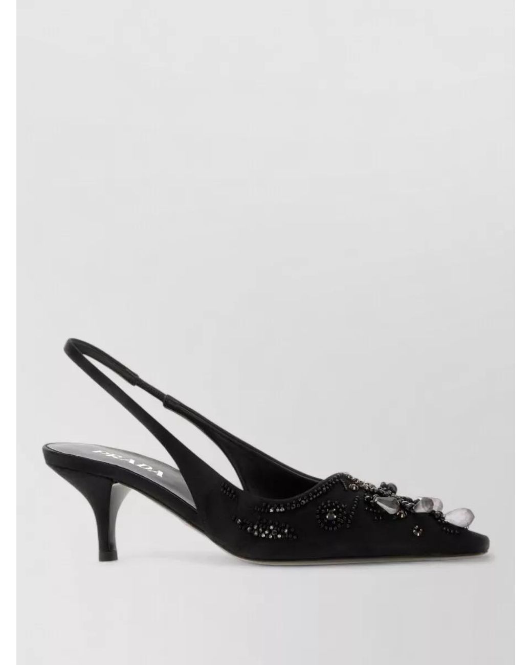 Prada Black Satin Mules