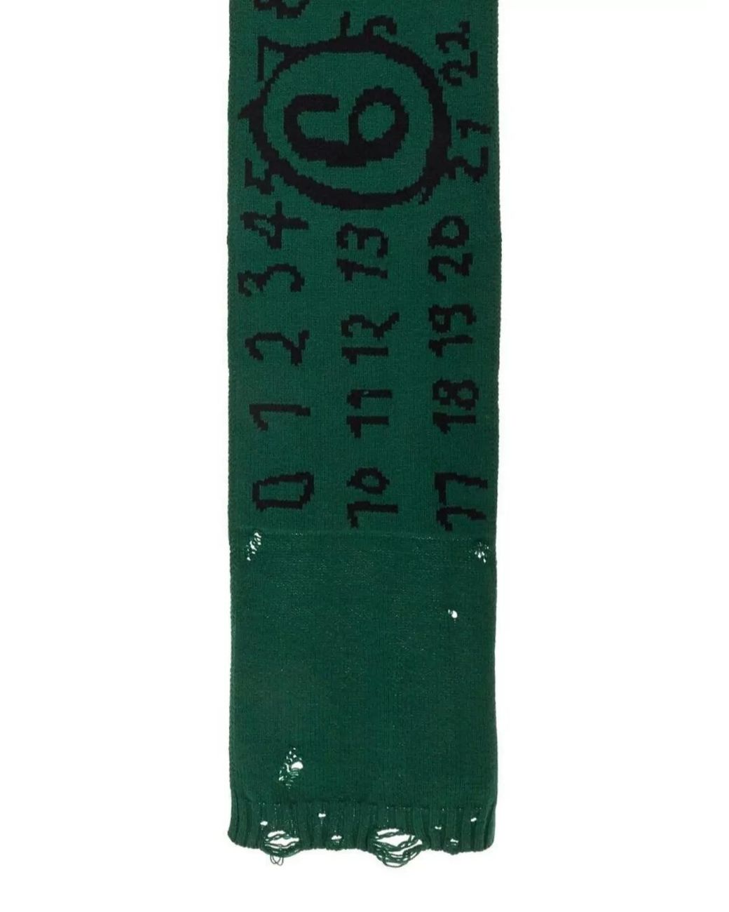 MM6 by Maison Margiela Green Wool Scarf
