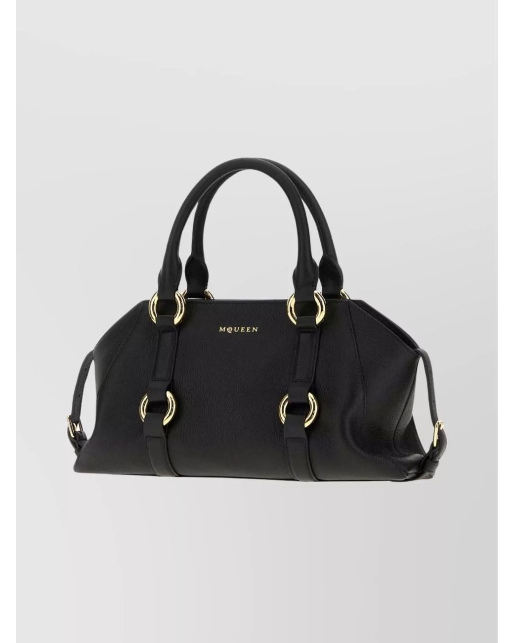 McQueen Black Small Calf Leather Shoulder Bag
