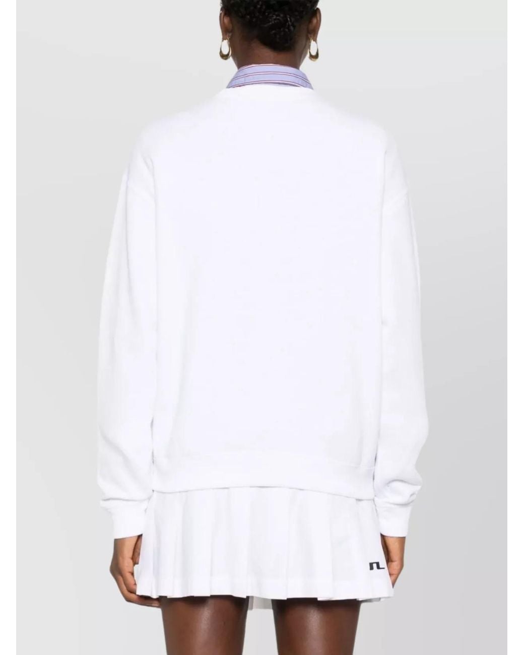 Ralph Lauren White Lightweight Crew-Neck Knit Pullover