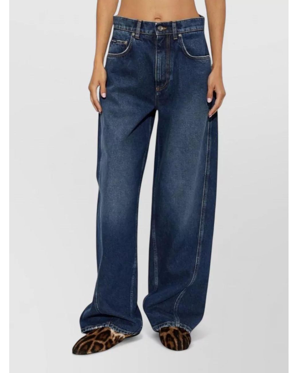Dolce & Gabbana Blue Denim Straight-Leg Jeans