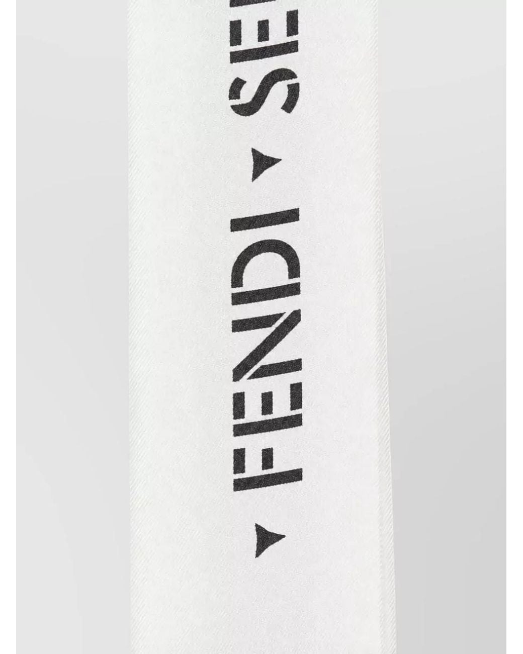 Fendi White Silk Printed Bandeau