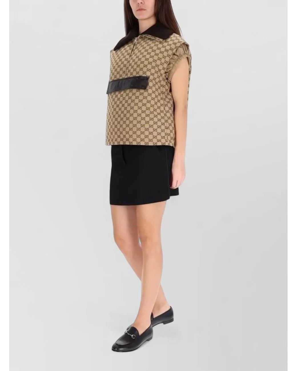 Gucci Brown Padded Sleeveless Jacket