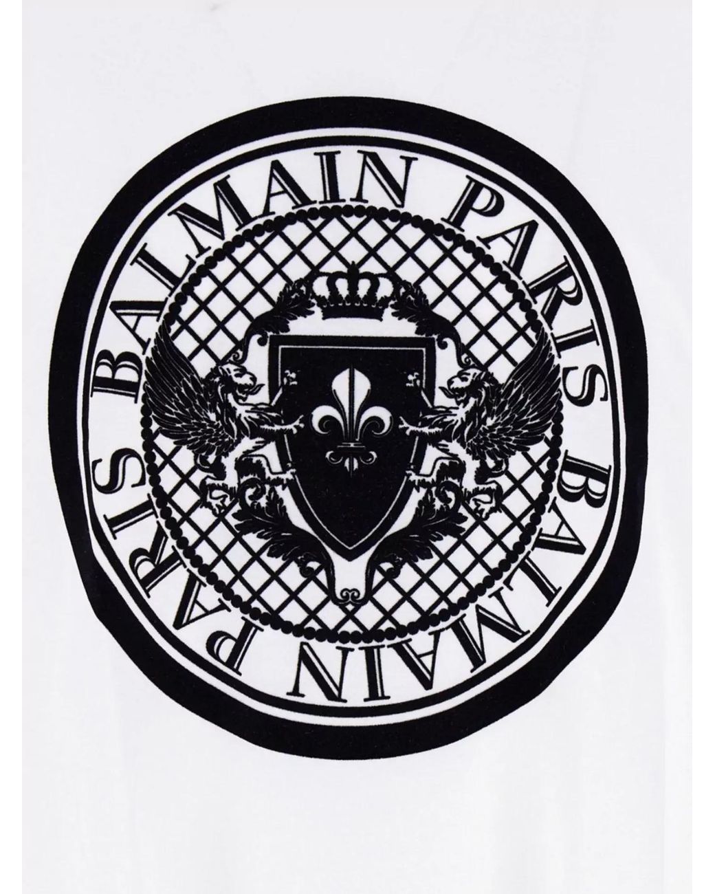 Balmain White Regular-Fit Cotton T-Shirt for men