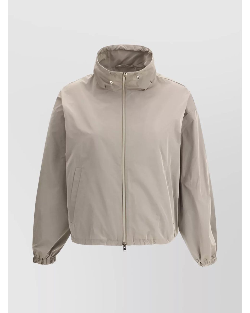 Herno Gray Functional Waterproof Jacket With Adjustable Collar