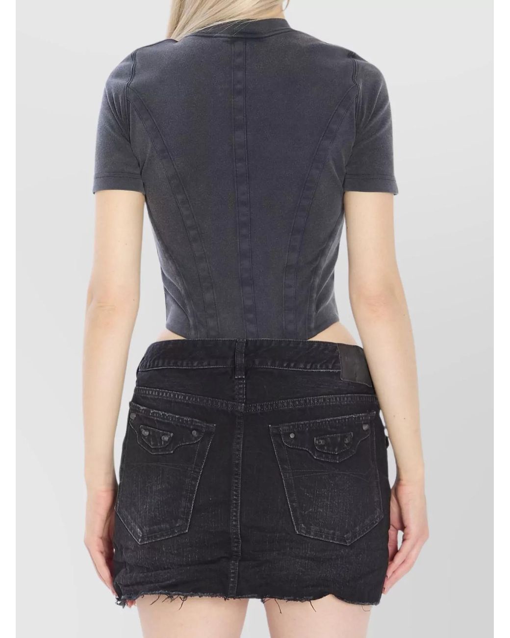 Balenciaga Gray Corseted T-Shirt