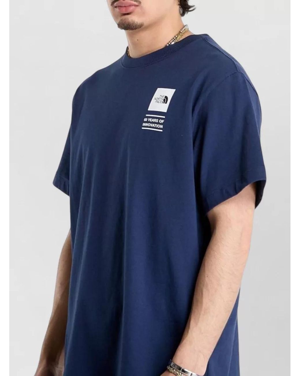 The North Face Blue Cotton Short-Sleeve T-Shirt for men