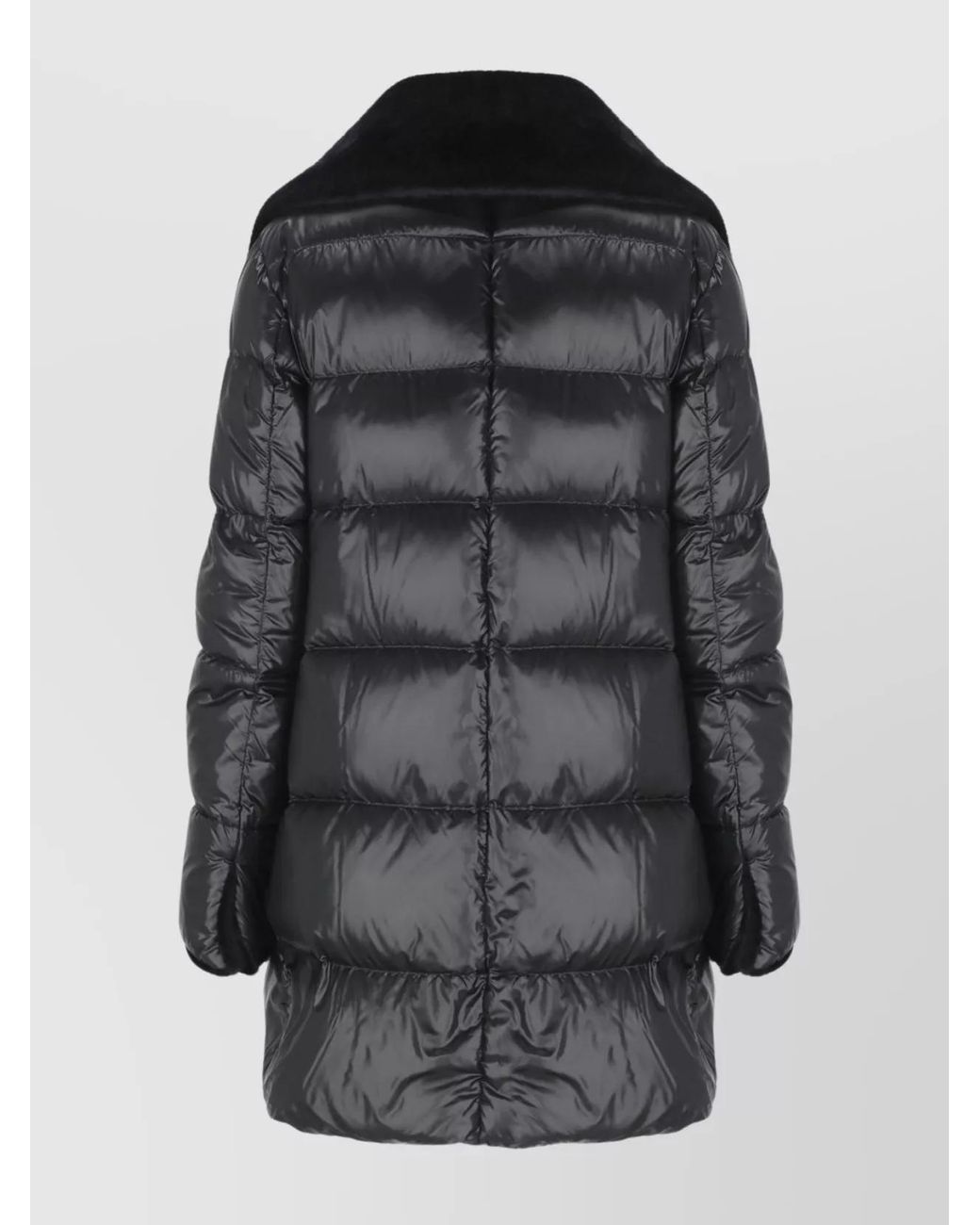 Herno Black Long Quilted Down Jacket