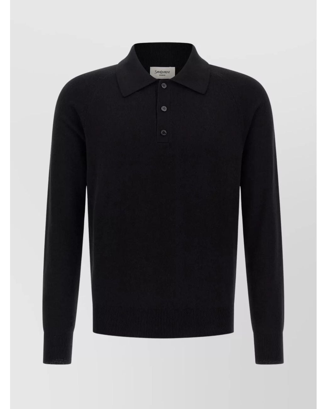 Saint Laurent Blue Wool Polo Shirt for men
