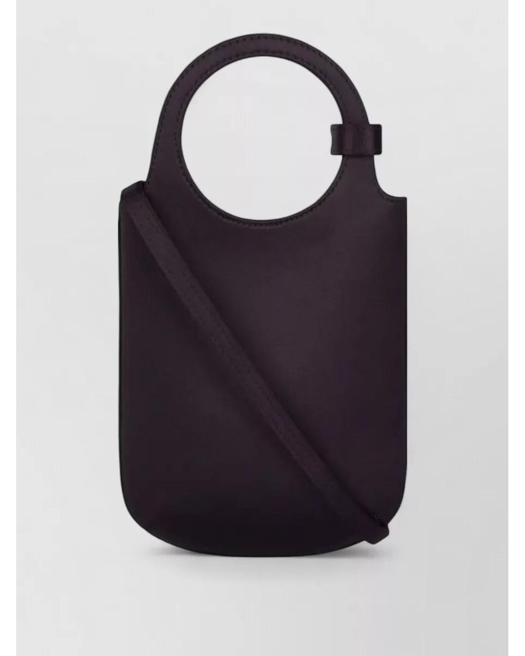Courreges Blue Slim Satin Bucket Bag