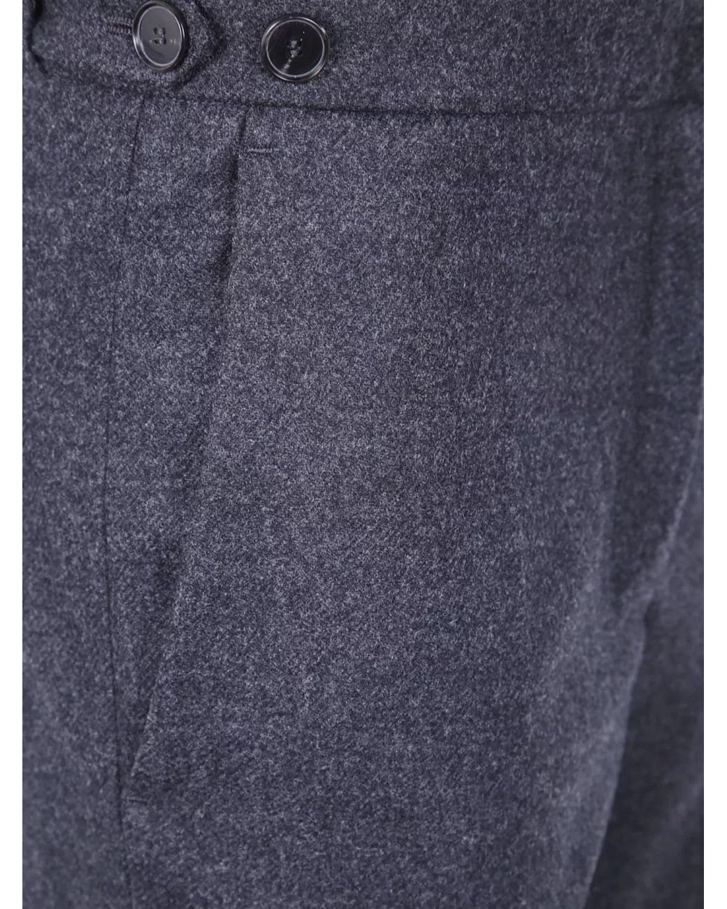 DARKPARK Blue Virgin Wool Mid-Rise Tailored Trousers