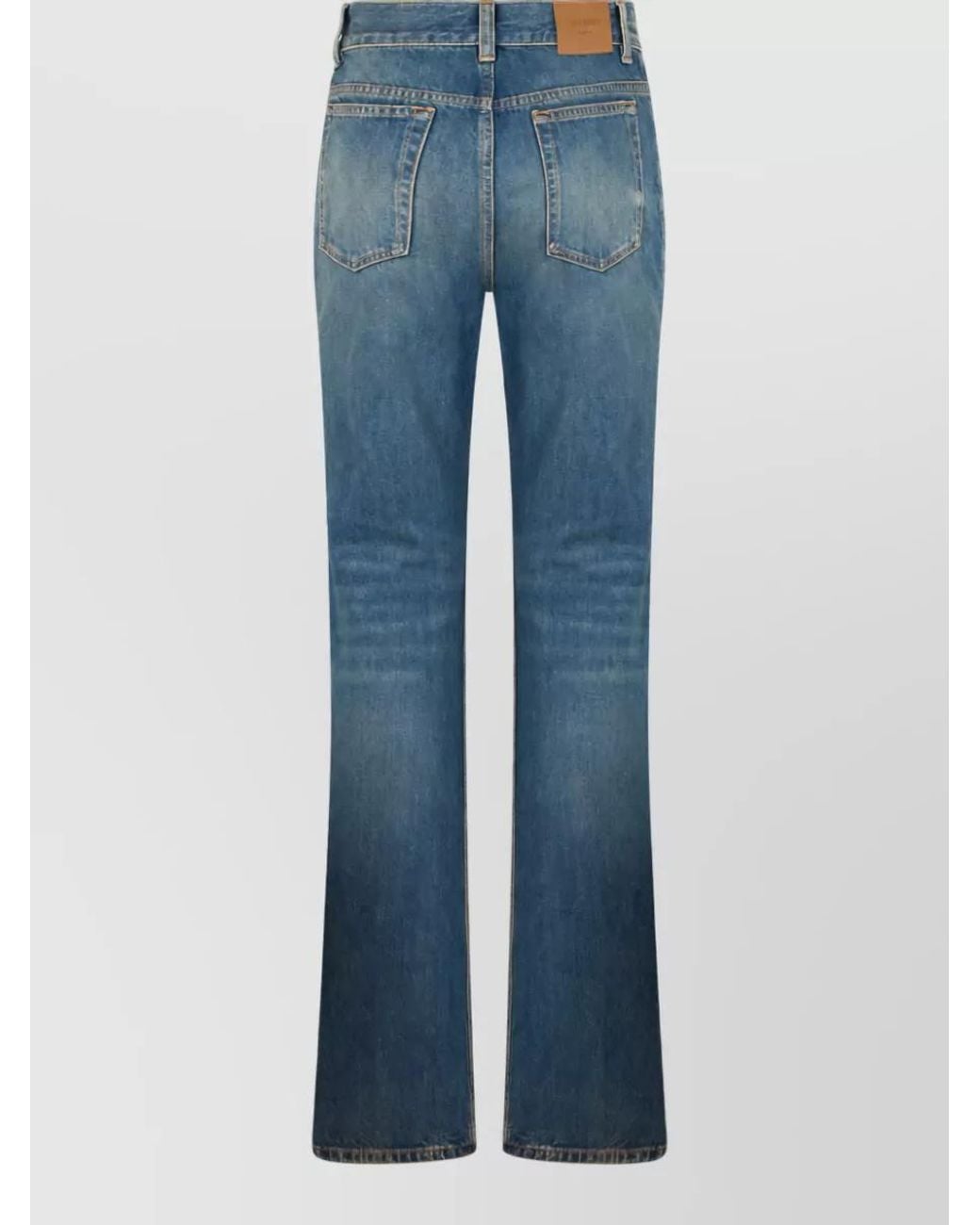 Saint Laurent Blue Denim Straight-Leg Jeans
