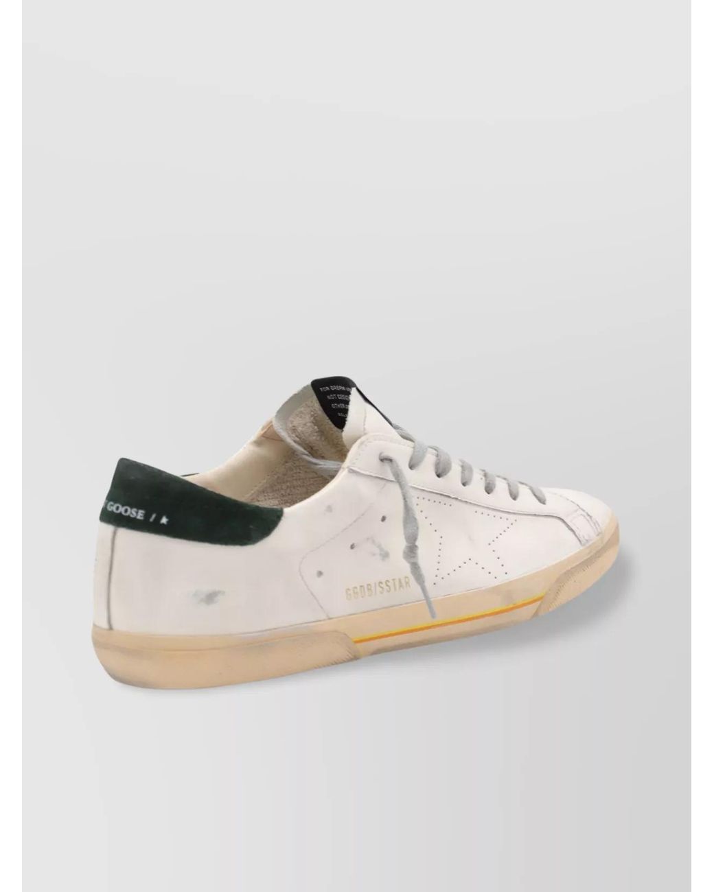 Golden Goose Deluxe Brand White Leather Super-Star Low-Top Sneakers for men