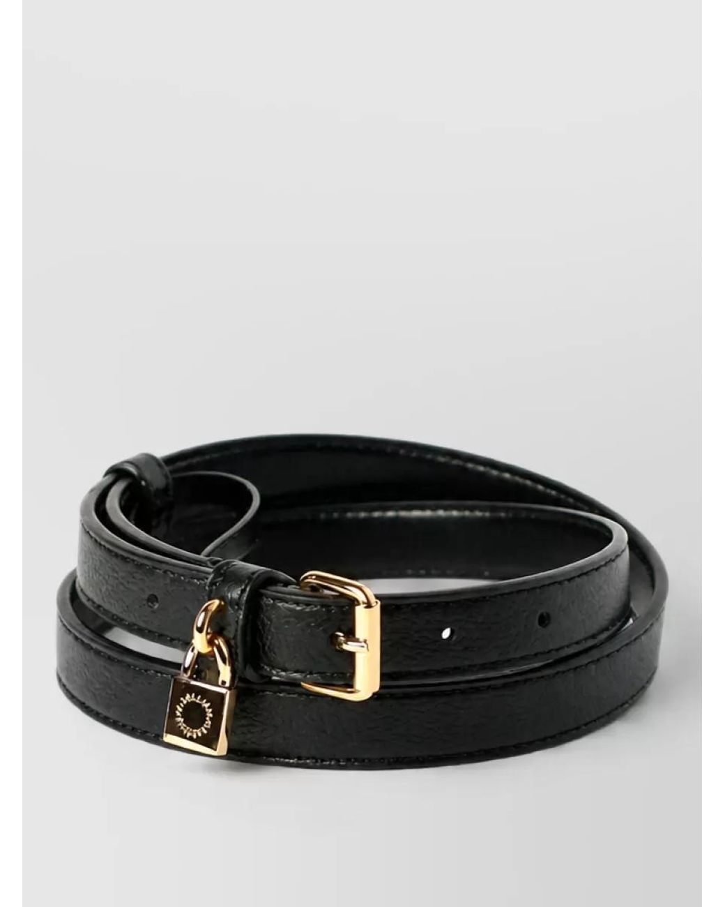 Stella McCartney Black Embossed Belt