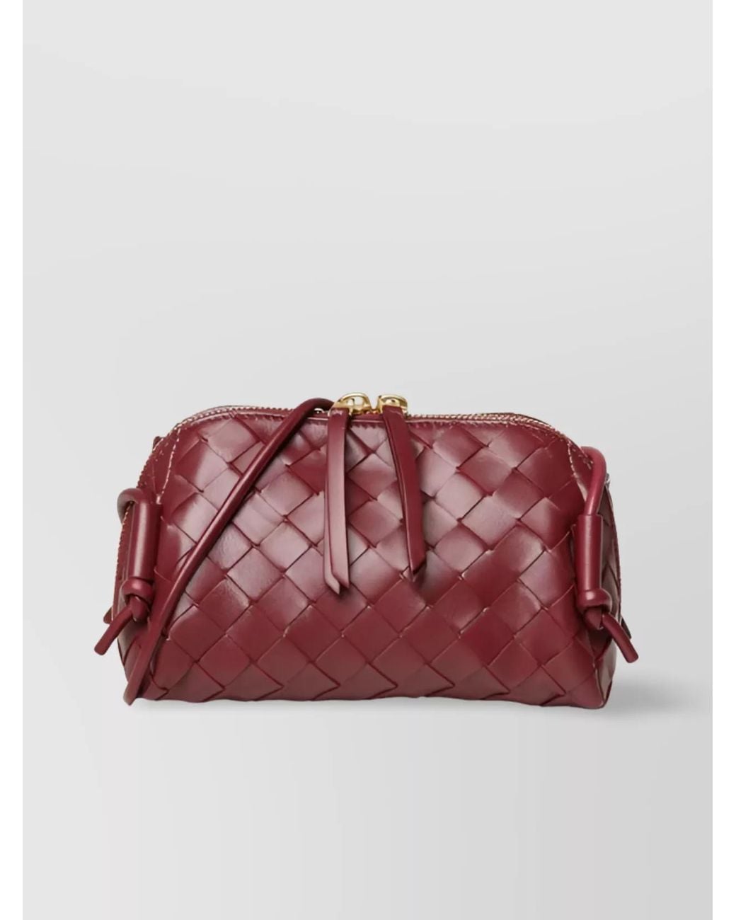 Bottega Veneta Red Concert Pouch Lambskin Shoulder Bag