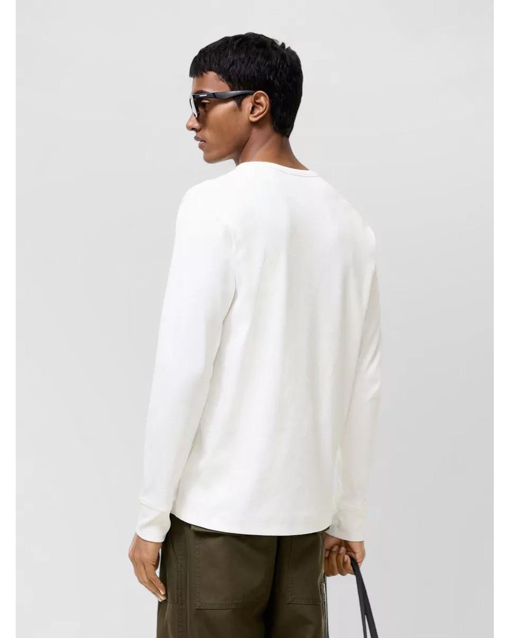 Burberry Natural Cotton Slim-Fit Long-Sleeve T-Shirt for men