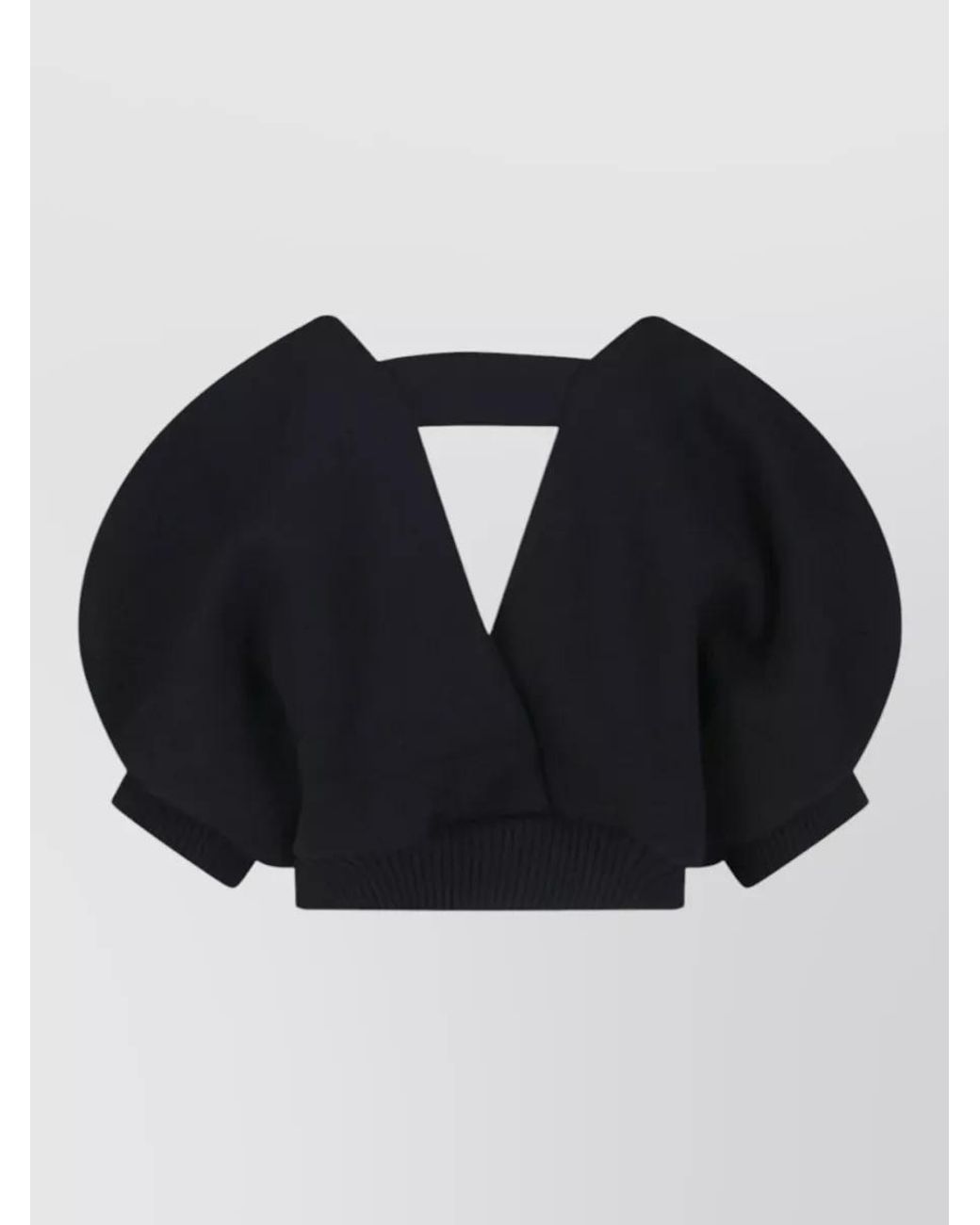 Sacai Blue Cashmere-Blend Crewneck Knitted Top
